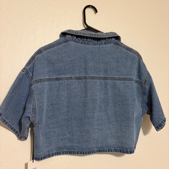 Denim cropped shirt - Picture 3 of 3